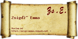 Zsigó Emma névjegykártya