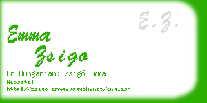 emma zsigo business card